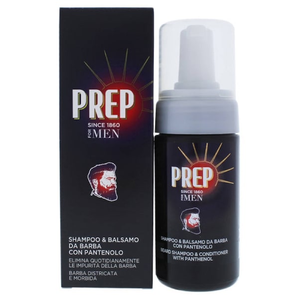 Beard Shampoo and Conditioner with Panthenol by Prep for Men - 3.4 oz Shampoo and Conditioner 3.4 oz