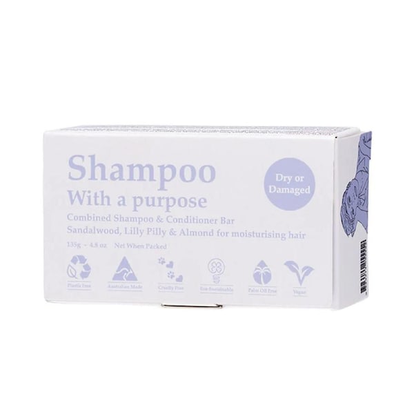 Shampoo With A Purpose Shampoo & Conditioner Bar Dry or Damaged 135g 135g