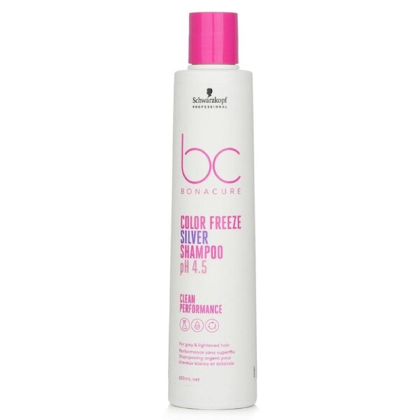 Schwarzkopf BC Bonacure pH 4.5 Color Freeze Silver Shampoo (For Grey & Lightened Hair) 250ml/8.45oz 250ml/8.45oz