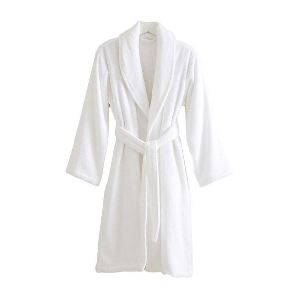 Renee Taylor Chalet Quick Dry Terry Cotton Bath Shower Robes Covers White S/M