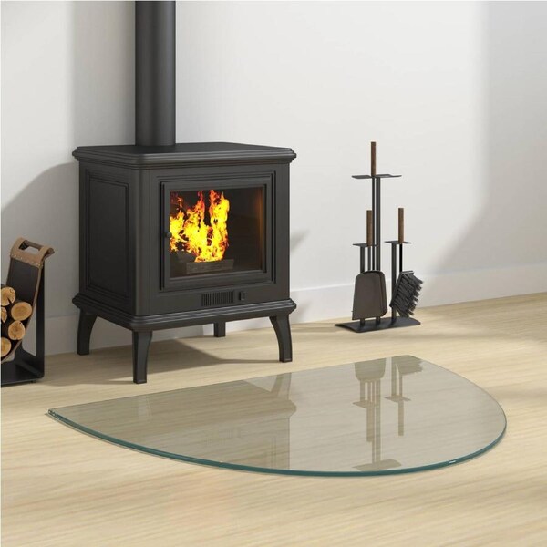 Fireplace Glass Plate Transparent 800 x 600 mm Glass vidaXL