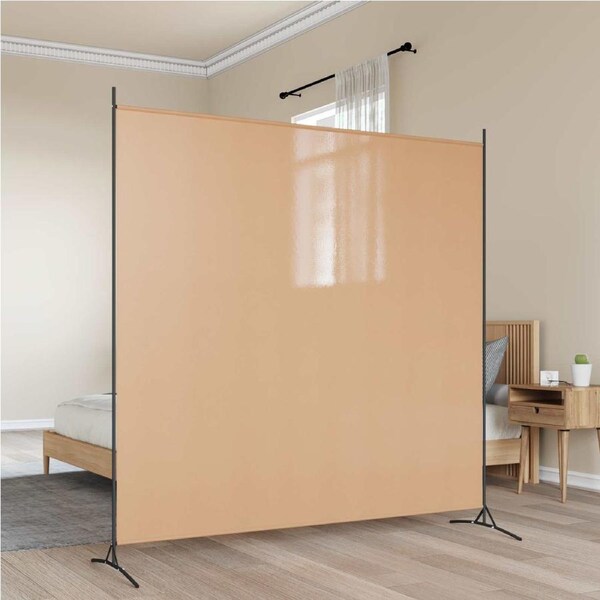 Single Panel Room Divider Beige 175 x 180 cm Fabric vidaXL