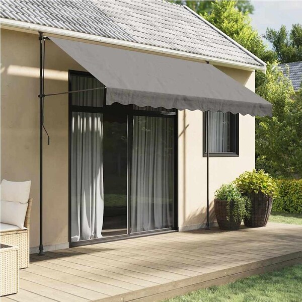 Retractable Awning Anthracite 300x150 cm Fabric and Steel vidaXL