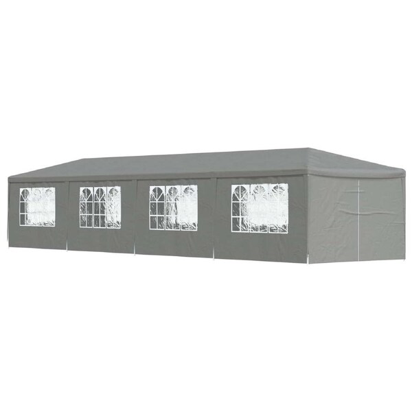 Party Tent 1200 x 300 x 255 cm Light Grey PE and Steel vidaXL