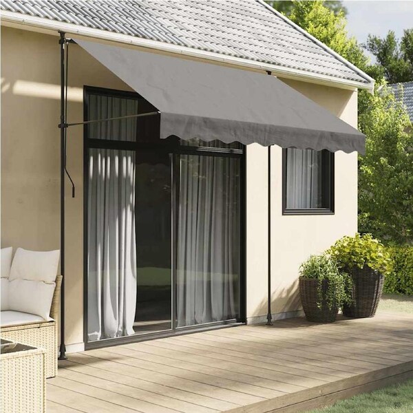 Retractable Awning Anthracite 250x150 cm Fabric and Steel vidaXL