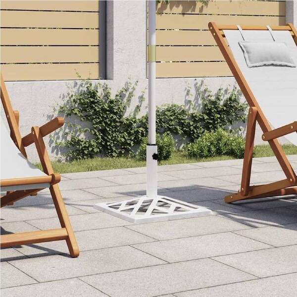 Umbrella Base White 44x44x31 cm Cast Iron vidaXL