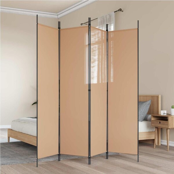 Room Divider polyester steel vidaXL
