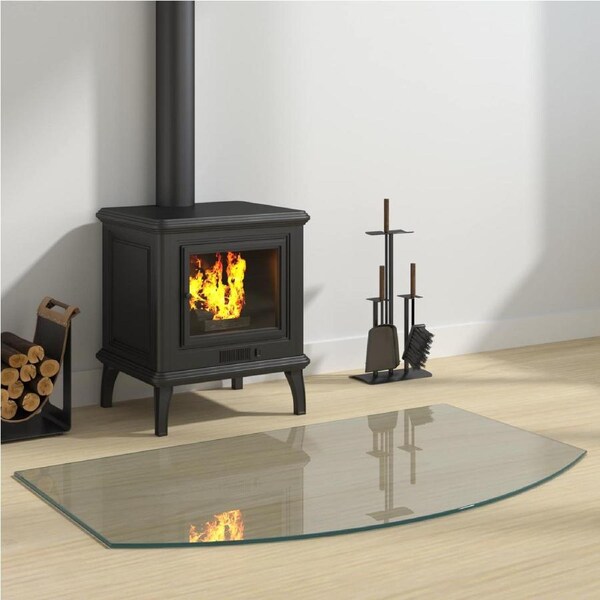Fireplace Glass Plate Transparent 100 x 60 cm Glass vidaXL