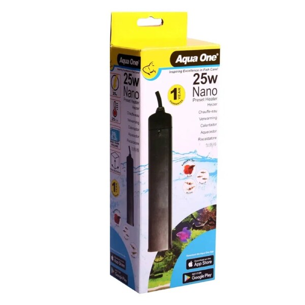 Aqua One Nano Plastic Preset Heater 25w 15cm 15045