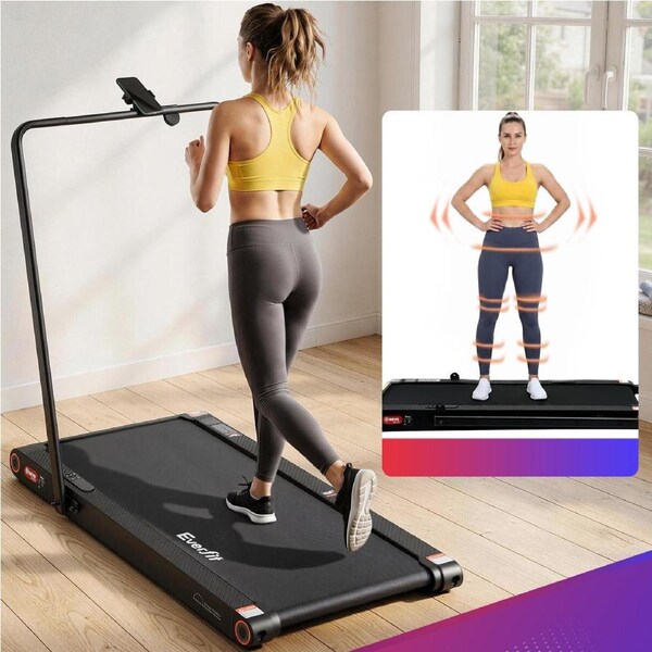 Everfit 4 in 1 Vibration Walking Pad Treadmill Under Desk Treadmills for Home Gym with App Control