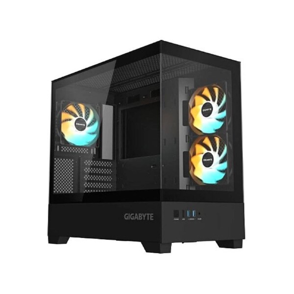 Gigabyte C201 PANORAMIC, Mid Tower, mini-ITX/m-ATX, Black, H431x W242x D430 mm, 5 Slots, USB 3.0 x2, H=502 W=313 D=525 mm