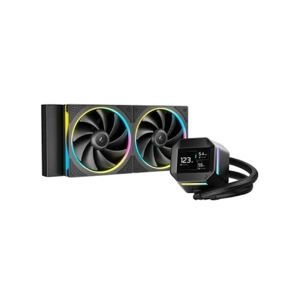 DeepCool LM240 ARGB Liquid Cooler With Mini LCD Screen IntelLGA1851/1700/1200/1151/1150/1155 AMDAM5/AM4