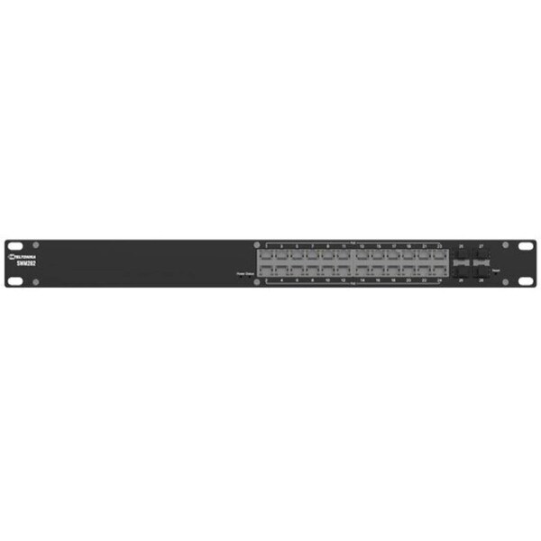 Teltonika SWM282 PoE+ managed switch, 24 PoE+ ports with up to 30W per port, 10/100/1000 Mbps, 2 years of Free RMS Management