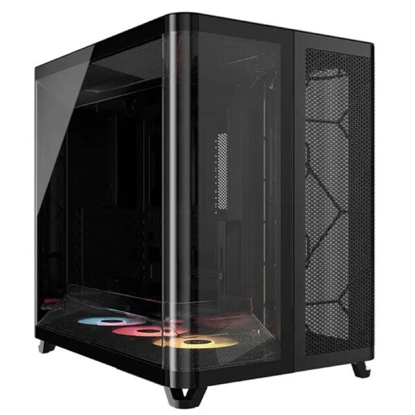 Corsair AIR 5400 RS-R ARGB Mid-Tower ATX Case - White, Triple-Chamber, 360mm Rad Support, Glass Panels, USB-C, ATX/E-ATX, 2x SSD, 1x HDD