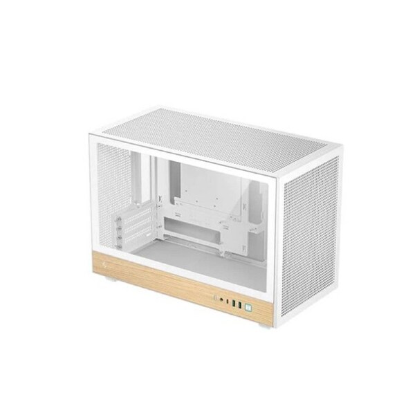 DeepCool CH260 Wood White High Airflow Compact Micro-ATX Wood Grain Case.USB3.0×2?Gen2 Type-C x1?Audio/Mic×1