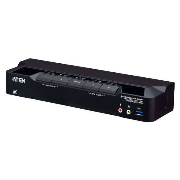 Aten Desktop 4-Port USB 3.0 8K DisplayPort KVMP Switch (Cables included)
