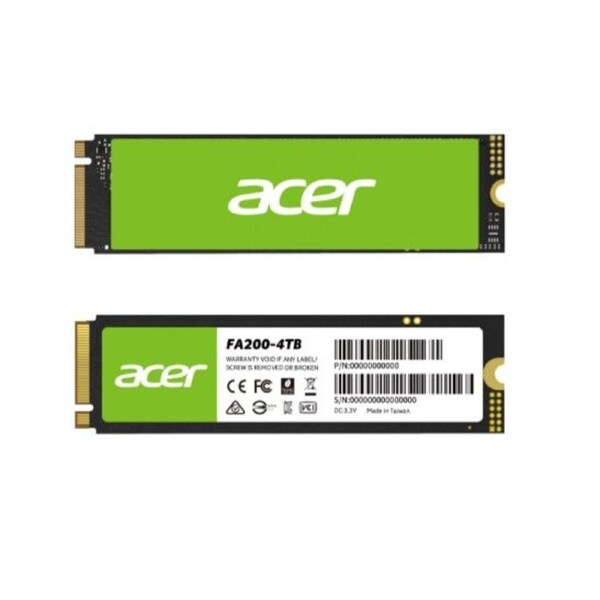 ACER FA 200-4TB M.2 SSD NVMe 2.0 PCIe Gen 4x4 Read speed 7100MB/ s Write Speed 6100MB/s BL.9BWWA.150 - 5 Year Warranty