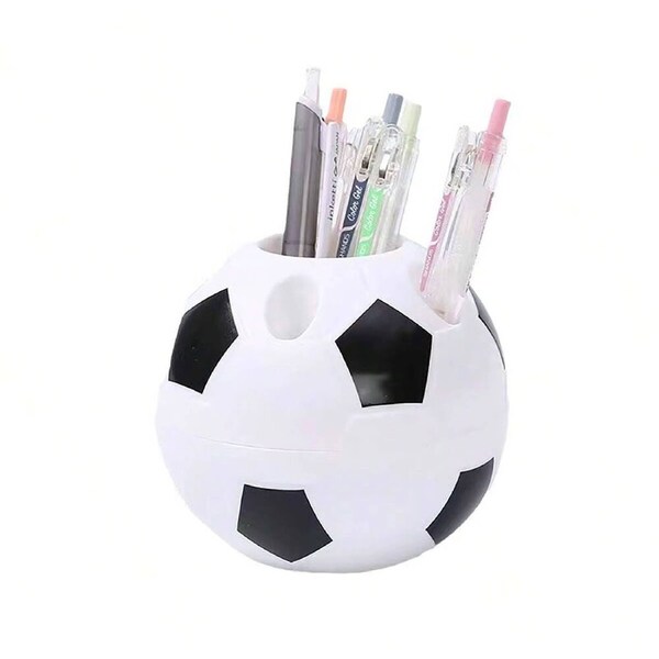 2 Pack Multifunctional Football Pen Holder Pencil Container Toothbrush Holder Table Decor