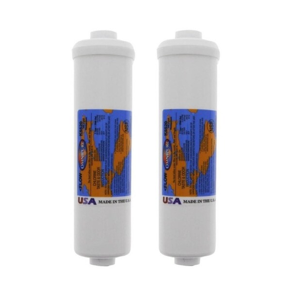 2X OMNIPURE IL150Q Inline Fridge Water Filter Cartridge 10-1/4 inch 1 Micron