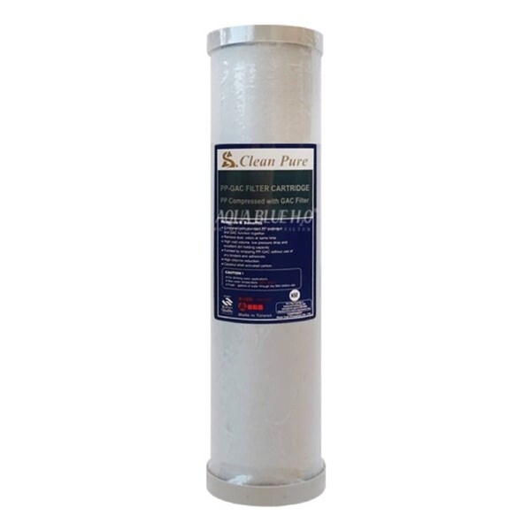 AQUA BLUE H20 Dual Carbon Water Filter Cartridge 2.5 x 10 inch