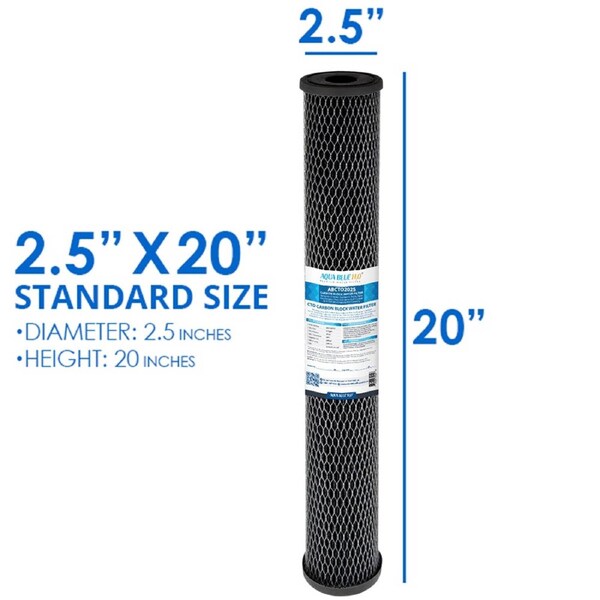 Large diameter Carbon block cartridge 20" 1 micron