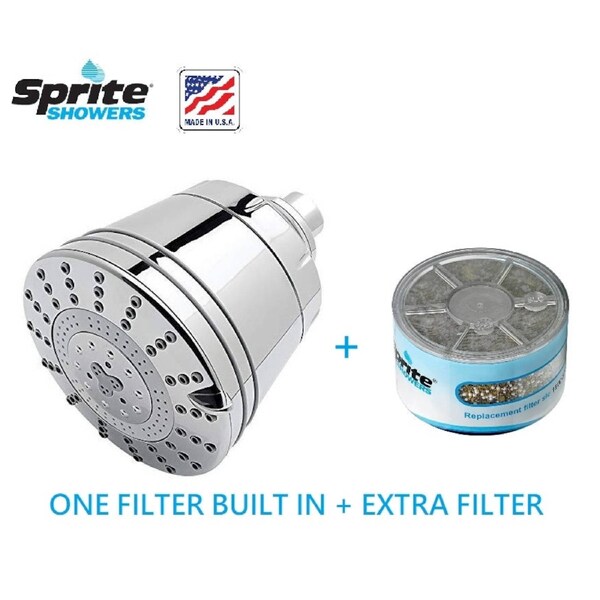 Sprite Shower Filters - Filtered Shower Head AE7 & Slim Line Cartridge SLC - Made in USA