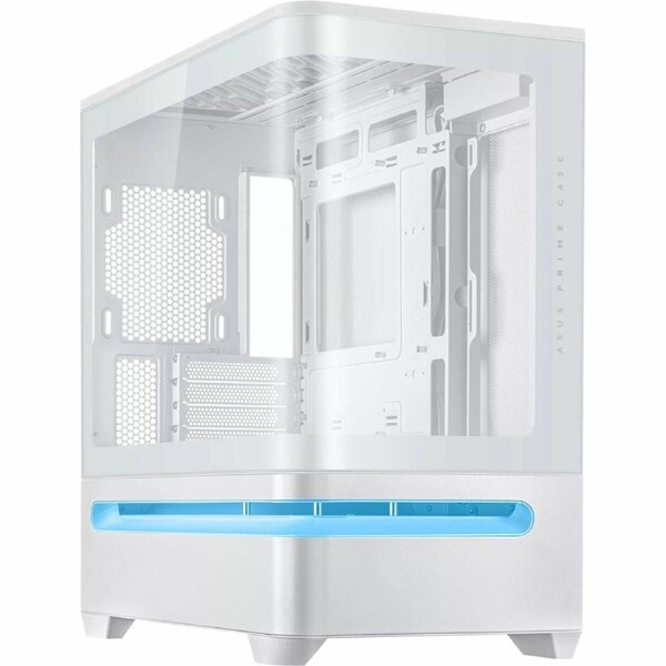 ASUS PRIME AP202 MATX CASE Tempered Glass White