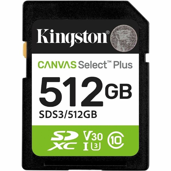 512GB SDXC Canvas Select Plus Gen3 150MB/s C10 UHS-I U3 V30