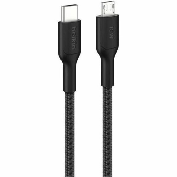 BoostCharge Pro USB-C to Micro-USB Braided Cable 1M Black