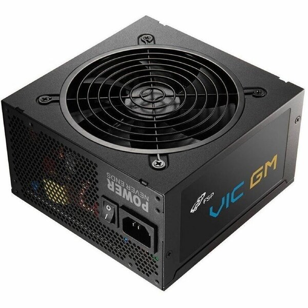 FSP 850W VIC GM ATX 3.1 GOLD MODULAR BLACK PSU SUPPORTS PCIE 12V-2X6 BLACK FLAT MODULAR CABLES DC-DC MODULE AND SAFETY PROTECTIONS