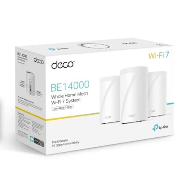 TP-Link Deco BE68 BE14000 Tri-Band Whole Home Mesh Wi-Fi 7 System (3-pack)