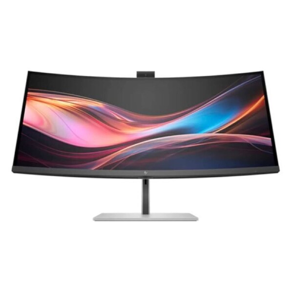 HP Series 7 Pro 734PM 34' Curved 3K WQHD Thunderbolt IPS Conferencing Monitor 3440x1440 21:9 5ms Height Adjust Tilt Swivel Pivot Webcam Speaker USB-C