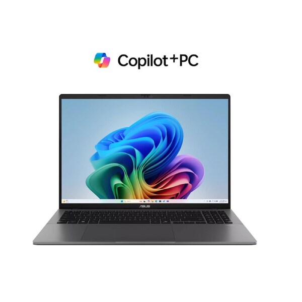 ASUS Vivobook S16 16' FHD OLED 60Hz NT / AMD R7-260 (Hawk Point) / DDR5 16GB / 512GB SSD / INT / Matte Gray / Win 11 Home (Everyday AI)