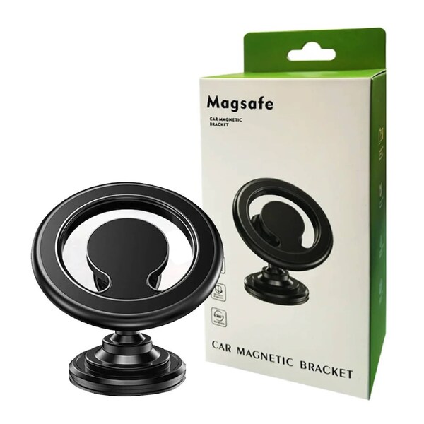 Pisen 2-in-1 Car Air Vent and Dashboard Mount Phone Holder - Black Magnetic Hook With MagSafe Easy to install Apple 360 Rotation