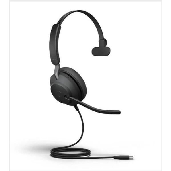 Jabra Evolve2 40 SE Wired USB-C/A MS Mono Headset, 360 BusyLight,Cancels more noise than ever before, Teams-certified means teams are satisfied, 3-mi