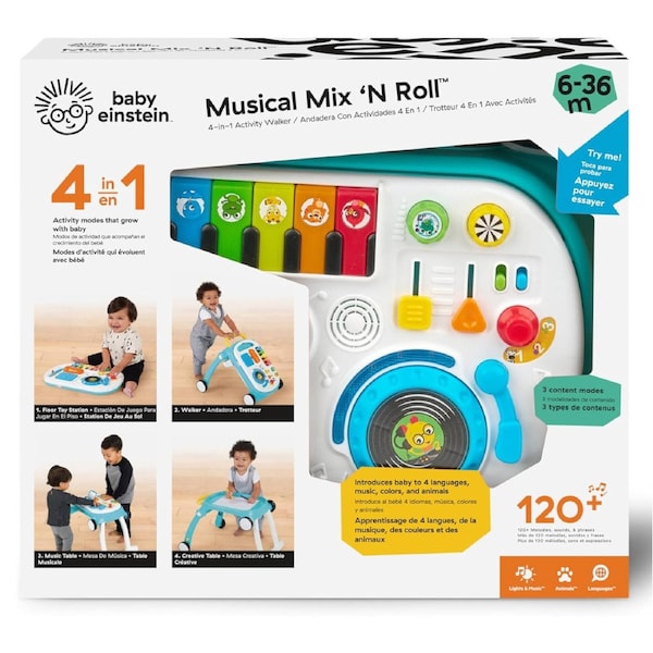 Baby Einstein Musical Mix 'N Roll 4-in-1 Activity Walker