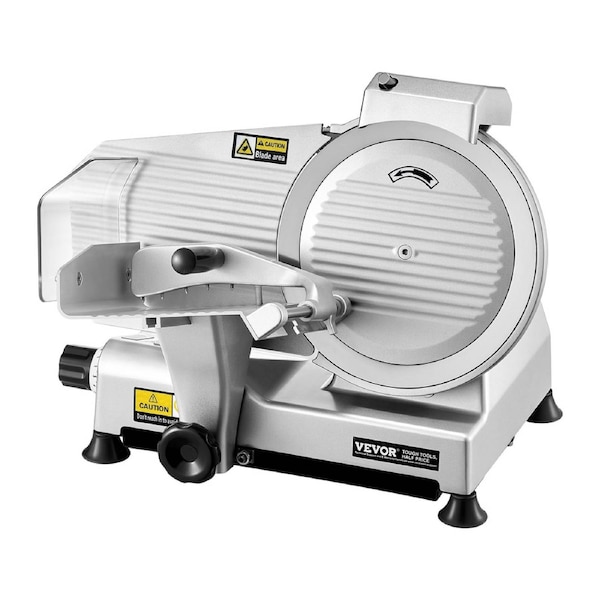 Commercial Meat Slicer 10 Inch 180W - Electric Deli Food Slicer with 65Mn Blade, Adjustable Thickness 0-10mm, Meat Cutter for Cheese, Bread, Vegetables, Kitchen, Restaurant Use