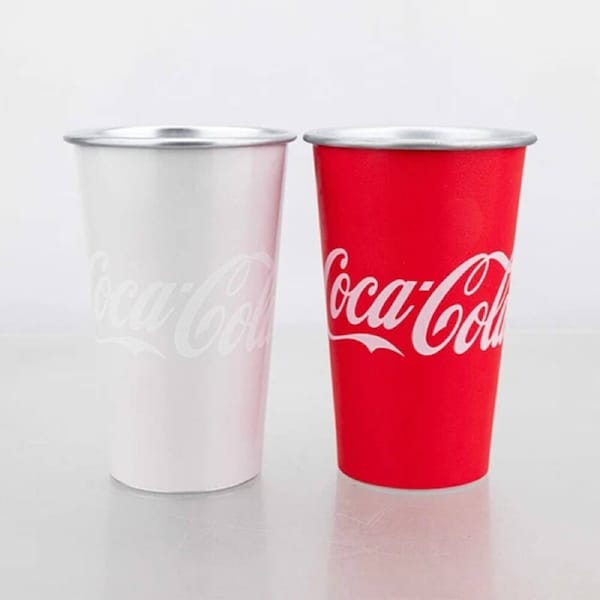 COCA-COLA 470ml Colour Changing Temperature Sensitive Aluminium Cup - Cocacola