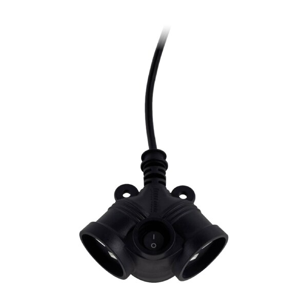 Crest 2 Socket Master Control Switch Dual Outlet AU/NZ Plug Black 2m