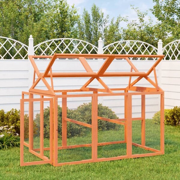 Run Box Brown 141x94x104 cm Solid Wood Pine vidaXL