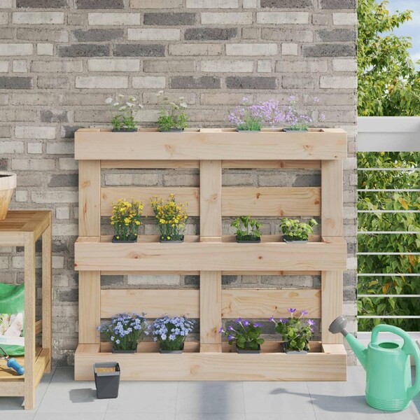 Flower Boxes for Euro Pallets 12 pcs Grey 13.5 x 9 x 9.5 cm vidaXL