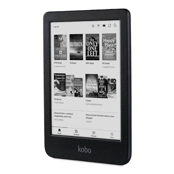 Kobo Clara Black and White e-Book Reader - Black Black
