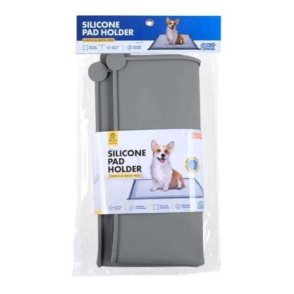 OzOffer Dog Silicone Training Pad Holder Grey 62cm x 62cm