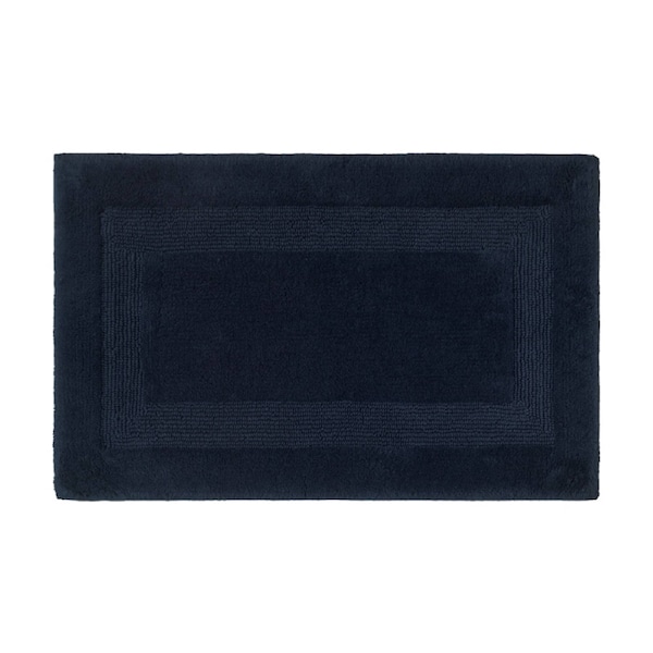 Nautica Sandy Bay Tufted Cotton Decorative Bathroom Bath Mat 61x43cm Navy