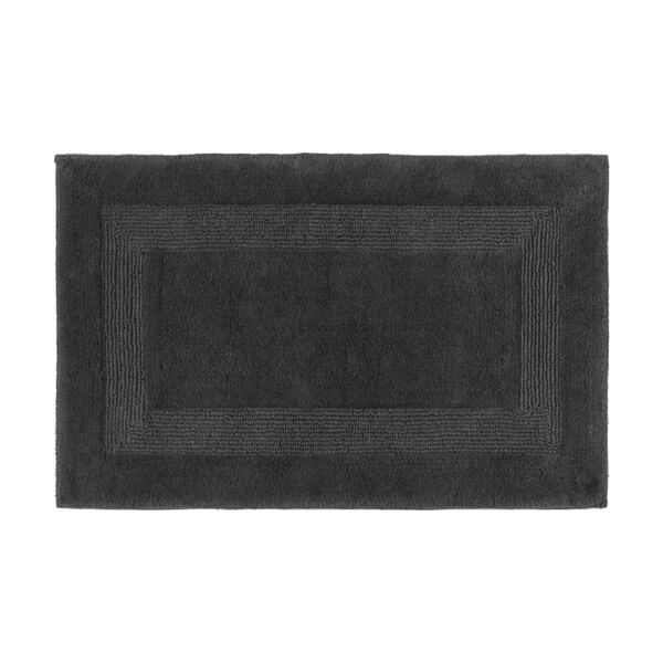 Nautica Sandy Bay Tufted Cotton Decorative Bathroom Bath Mat 61x43cm Charcoal