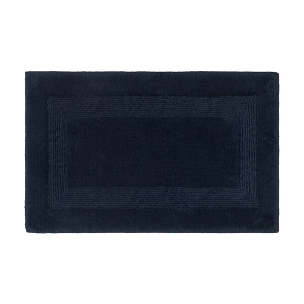 Nautica Sandy Bay Tufted Cotton Decorative Bathroom Bath Mat 53x86cm Navy