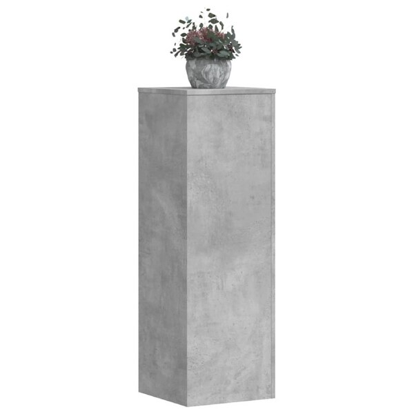 Plant Stands 2 pcs Concrete Grey 33x33x100 cm Engineered Wood vidaXL