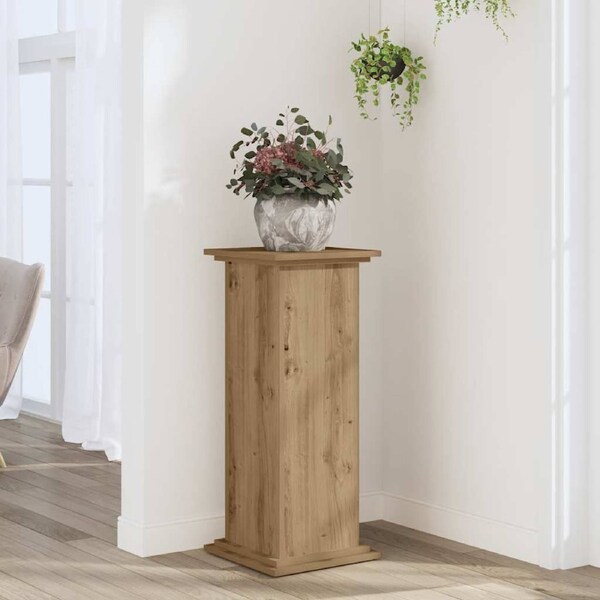 Plant Stand Artisan Oak 33x33x80 cm Engineered Wood vidaXL