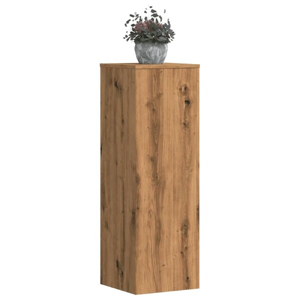 Plant Stands 2 pcs Artisian Oak 33x33x100 cm Engineered Wood vidaXL