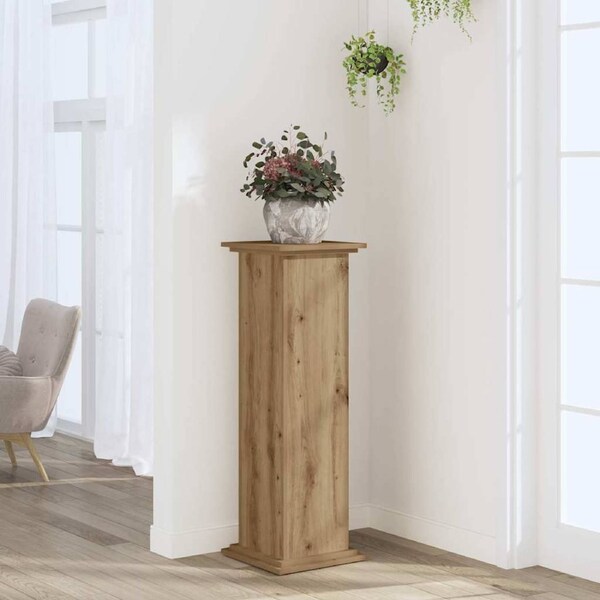 Plant Stand Artisan Oak 33x33x100 cm Engineered Wood vidaXL